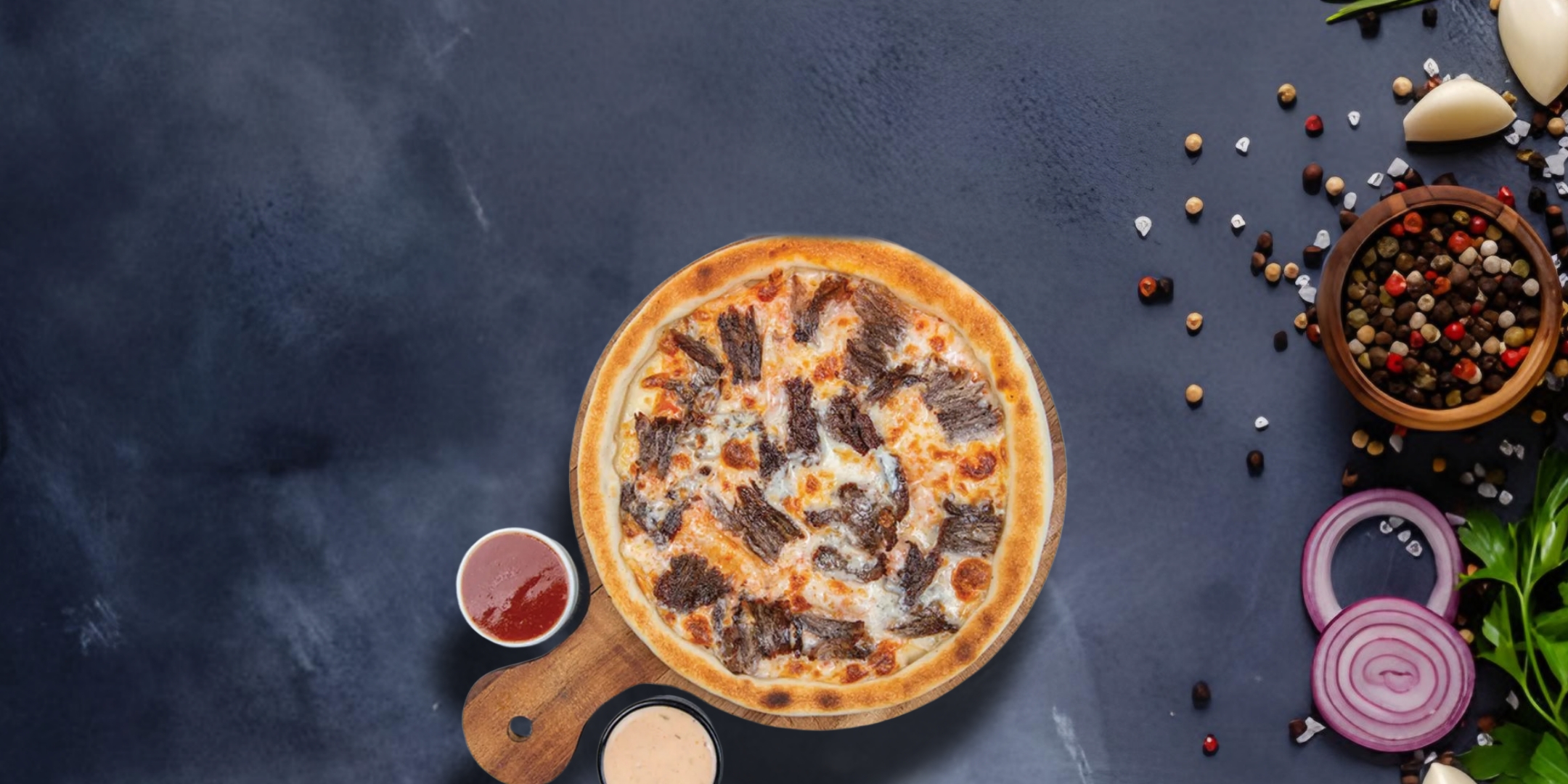  پیزای گۆشت ناوەند  | بيتزا لحم وسط