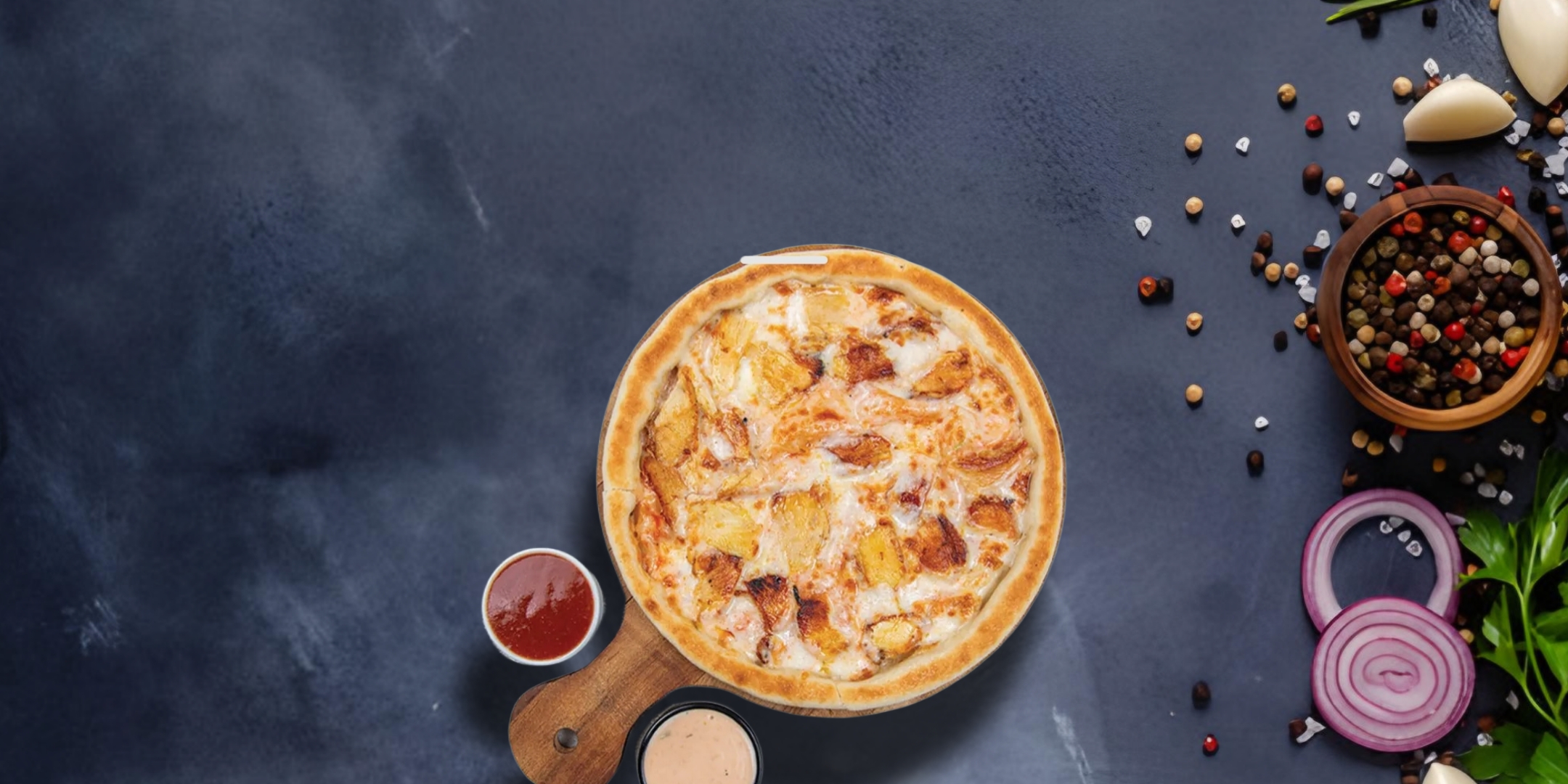  پیزای مریشک ناوەند  | بيتزا دجاج وسط